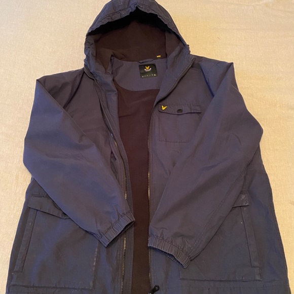 Lyle & Scott distressed blue hooded jacket - Picture 5 of 8